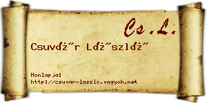 Csuvár László névjegykártya
