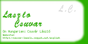 laszlo csuvar business card